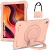 Rotatable Stand Armor Case for iPad A16 2025 11th 10.9 2022 10th Gen. Hybrid Cover With Handle Grip Shoulder Strap PC Silicone