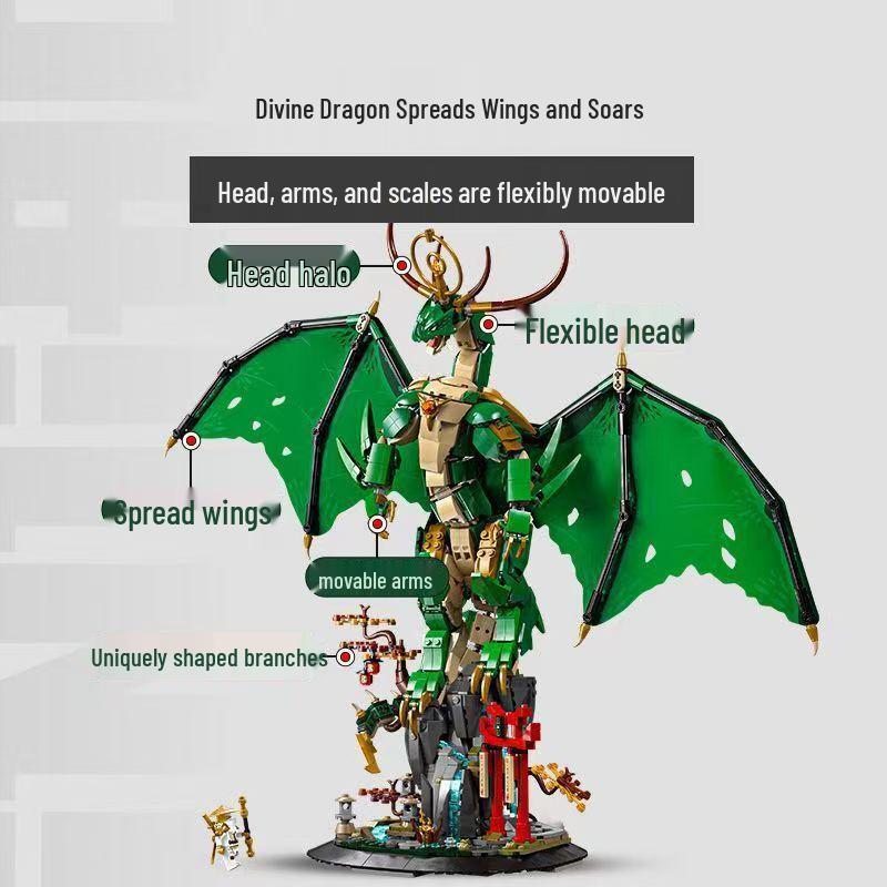 Ninjago Guardian Dragon Mech Car Educational Building Blocks for Kids