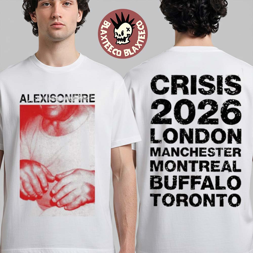 Alexisonfire Crisis 2026 Merchandising Exclusivo de Gira 20 Años Londres Manchester Montreal Buffalo Toronto Camiseta