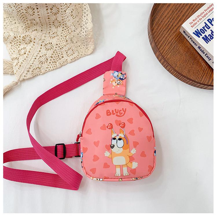 Pattern Bluey Kids Shoulder Crossbody Chest Bag Animal Outdoor Cartoon Gift