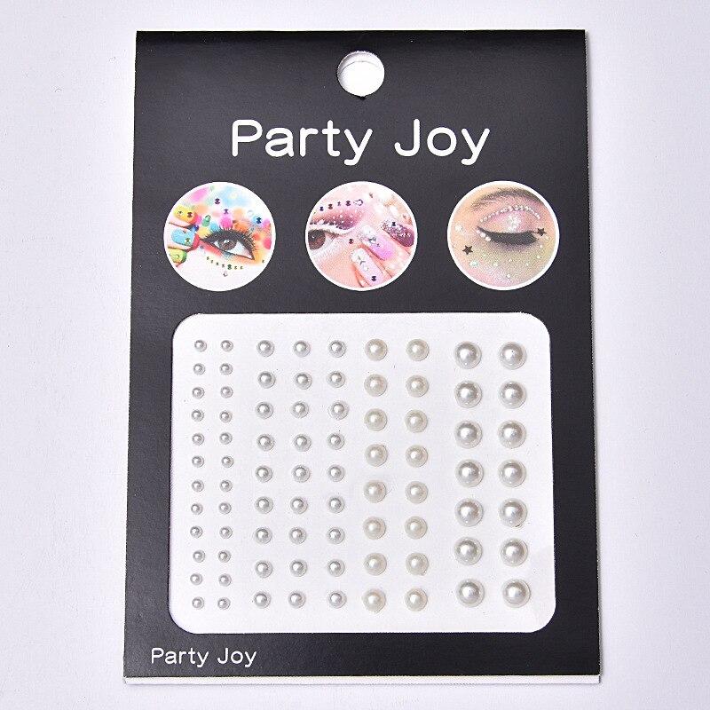 Europe Masquerade Face Stickers Safe Acrylic Drill Adults Children Facial Decoration Adhesive Stickers Party Dance Supplies