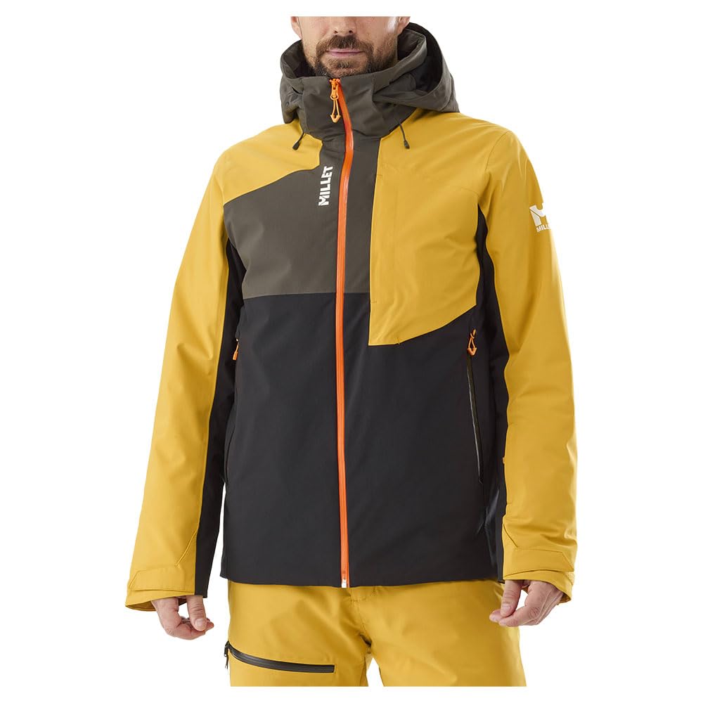 Millet Atna Peak Ski Jacket MIV9896 Size M Men's Black/Saffron (New Logo)