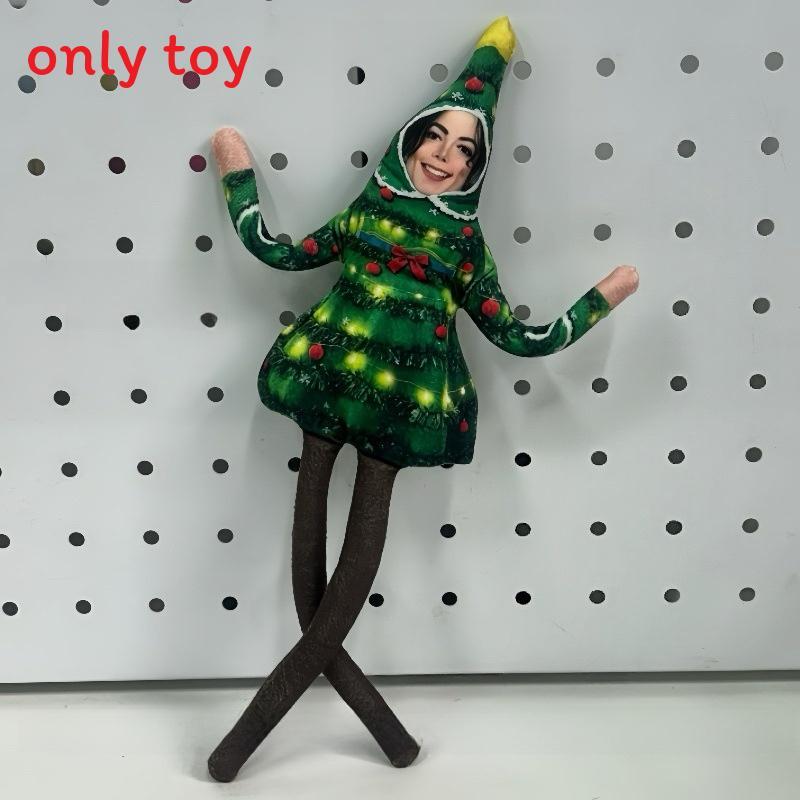 Michael Jackson Christmas Collection Plush Figure With Wire Frame For Festive Decoration