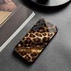Dark Leopard Print Pattern PhoneCase Glass PhoneCase for Samsung Galaxy S26 S25 S24 S23 S22 FE Ultra Plus Scratch Proof Smooth