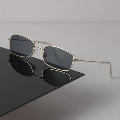 Quadratische Sonnenbrille Damen Herren Vintage Stilvoll Spiegelglas Sonnenbrille Weiblich Männlich Mode Persönlichkeit
