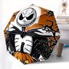 Jack Skellington,Halloween Themed Automatic Opening and Closing Folding Umbrella, Reinforced 8 Ribs, Compact Travel Design, Fashionable Fold