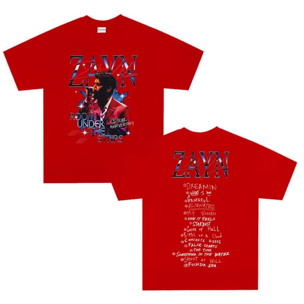 Rapper Zayn Tour Album 2026 Springsummer Graphic Tshirt Men  Vintage pure Cotton Tshirt Rock Hip Hop High Short Sleeve Top