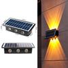 Lampă LED de perete pentru exterior, impermeabilă: Lumină solară cu funcție sus-jos pentru grădină și pereți exteriori