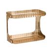 Double Layer Desktop Storage Shelf Transparent Kitchen Storage Box  Desktop Placement