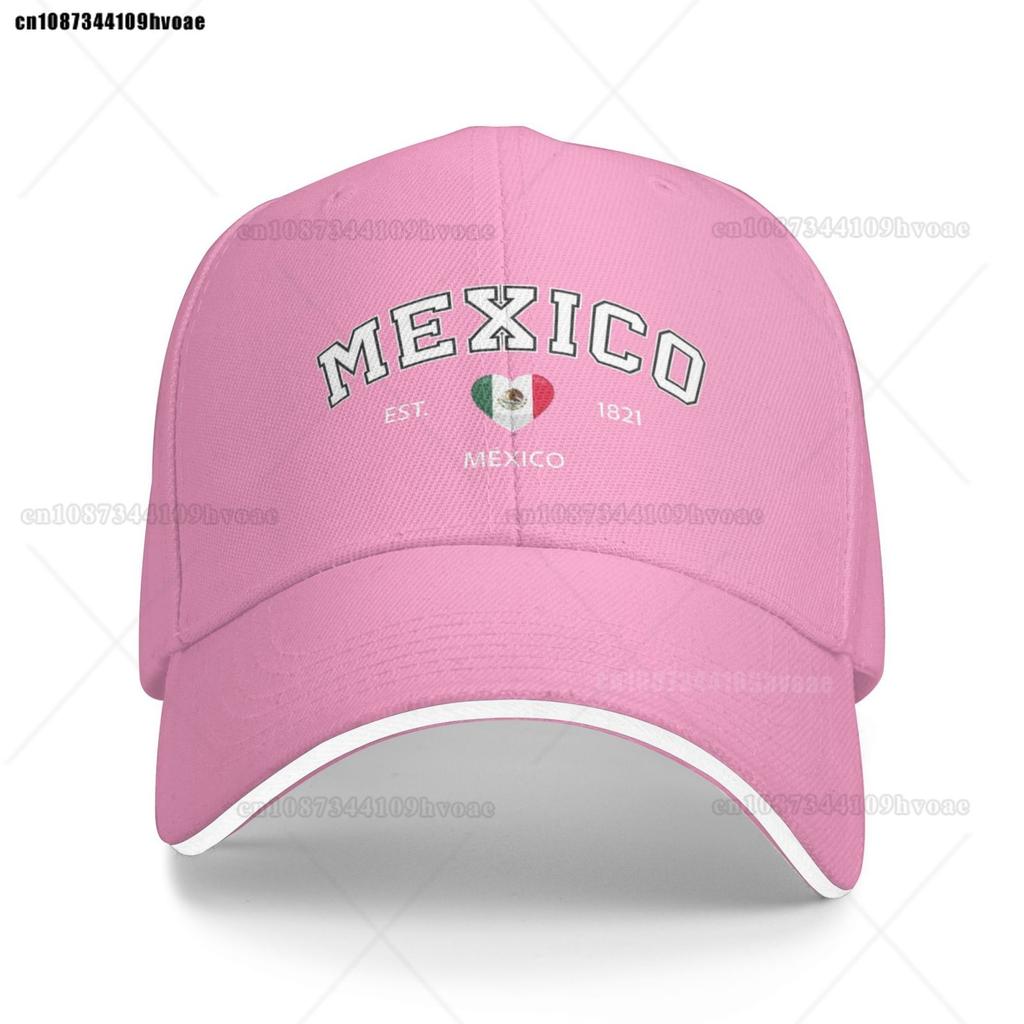Mexico Flag Caps EST Retro Cowboy Washed Baseball Caps FeUnisex Sport Denim Sunscreen Hats Spring Summer Cap Unisex Trucker Cap