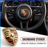 1Pcs Metal Texture Porsche Shield Badge Waterproof Anti-Fade Decor Sticker Fit All Porsche Sedan SUV Sports Car Interior Modification