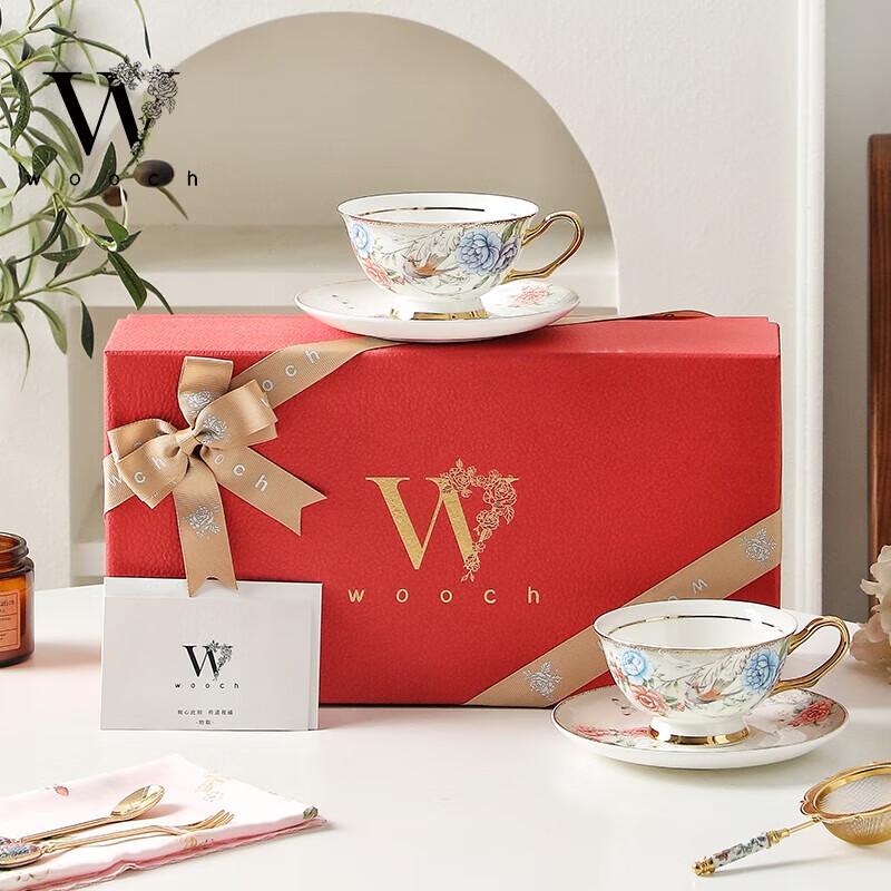 WOOCH Luxury Ceramic Cup & Saucer Gift Set