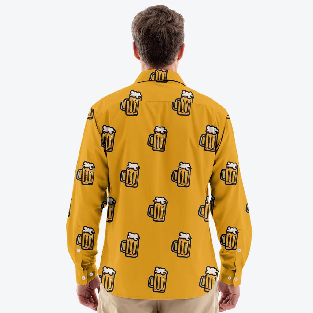 Men's Loose Classic Lapel Multi-pocket Industrial Work Shirt Top