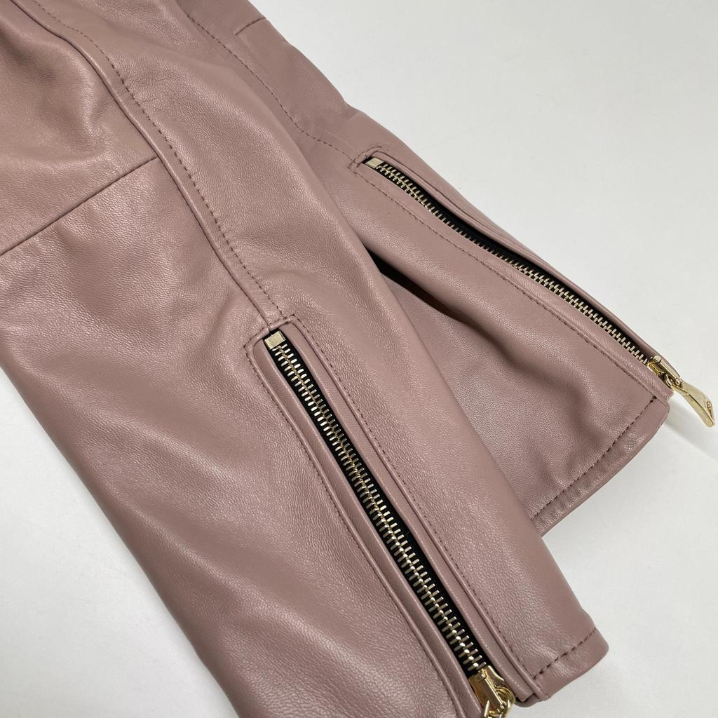 EMMETI Purple pink lamb leather ANNABEL double riders jacket Jacket 40 pinkUsed