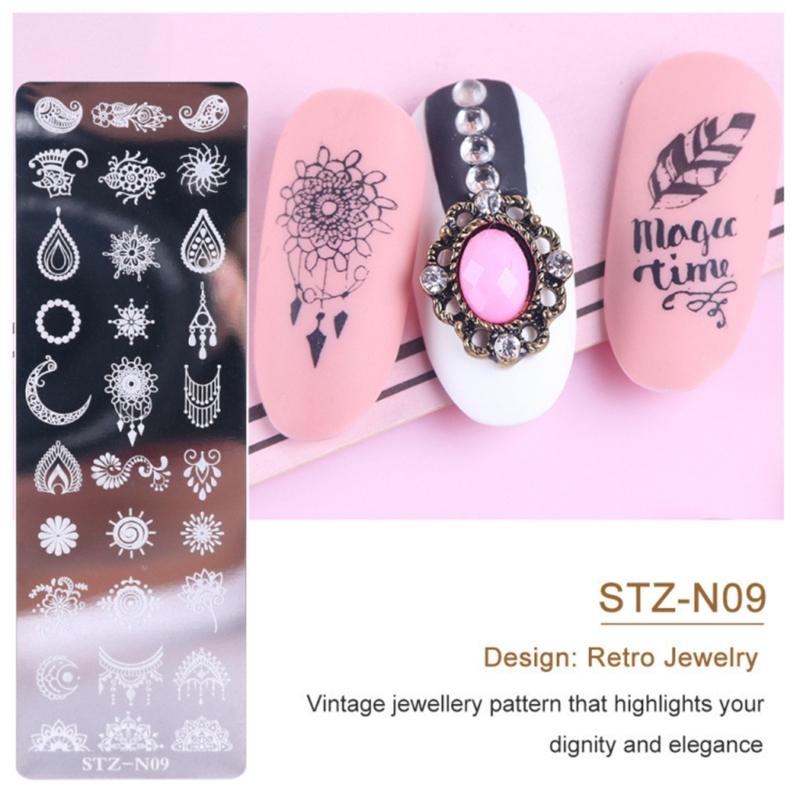 Nail Stamping Plate Animal Flower Nail-Image Stamp Plate Manicure Stencil Tool