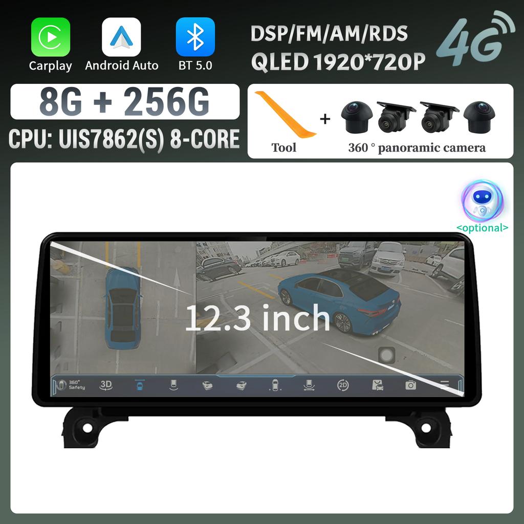 12.3inch Car Radio For Peugeot 4008 5008 3008 2016-2022 Multimedia Navigation 4G GPS Wireless BT Carplay Stereo Touch Screen