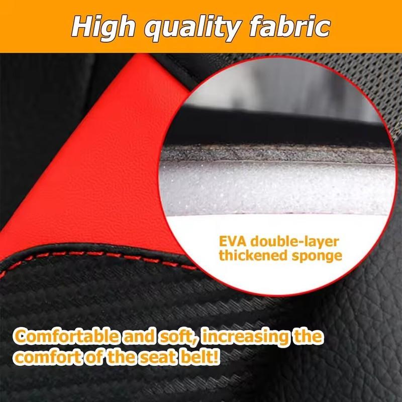 1PC/2PCS PU Leather Seat Belt Cover Pad - Soft Shoulder Protection, Breathable & Comfortable, Universal Car Accessories