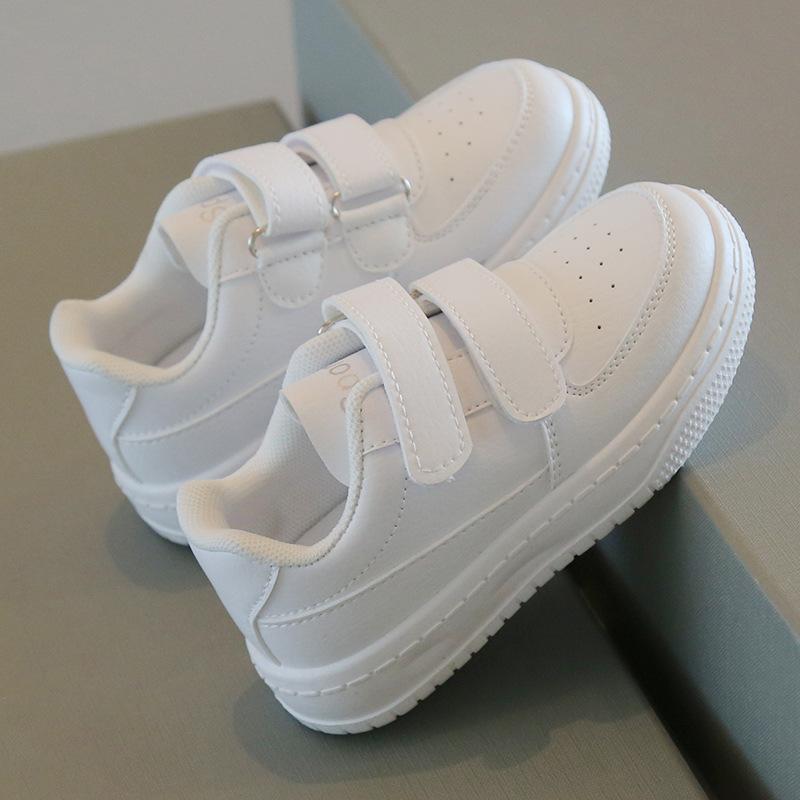 Kids White Sneakers Spring Autumn Boys Girls Lightweight Soft Sole Casual Sports Shoes Baby Flat Trainers