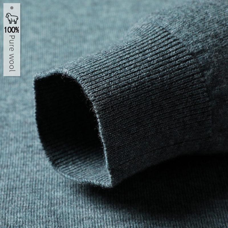 Halbrollkragenpullover für Herren aus 100 % reiner Wolle – Herbst-/Winterkollektion 2024