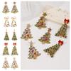 Crystal Xmas Dangle Earrings Star Christmas Bell Pendant Trendy Merry Christmas Earrings  Winter