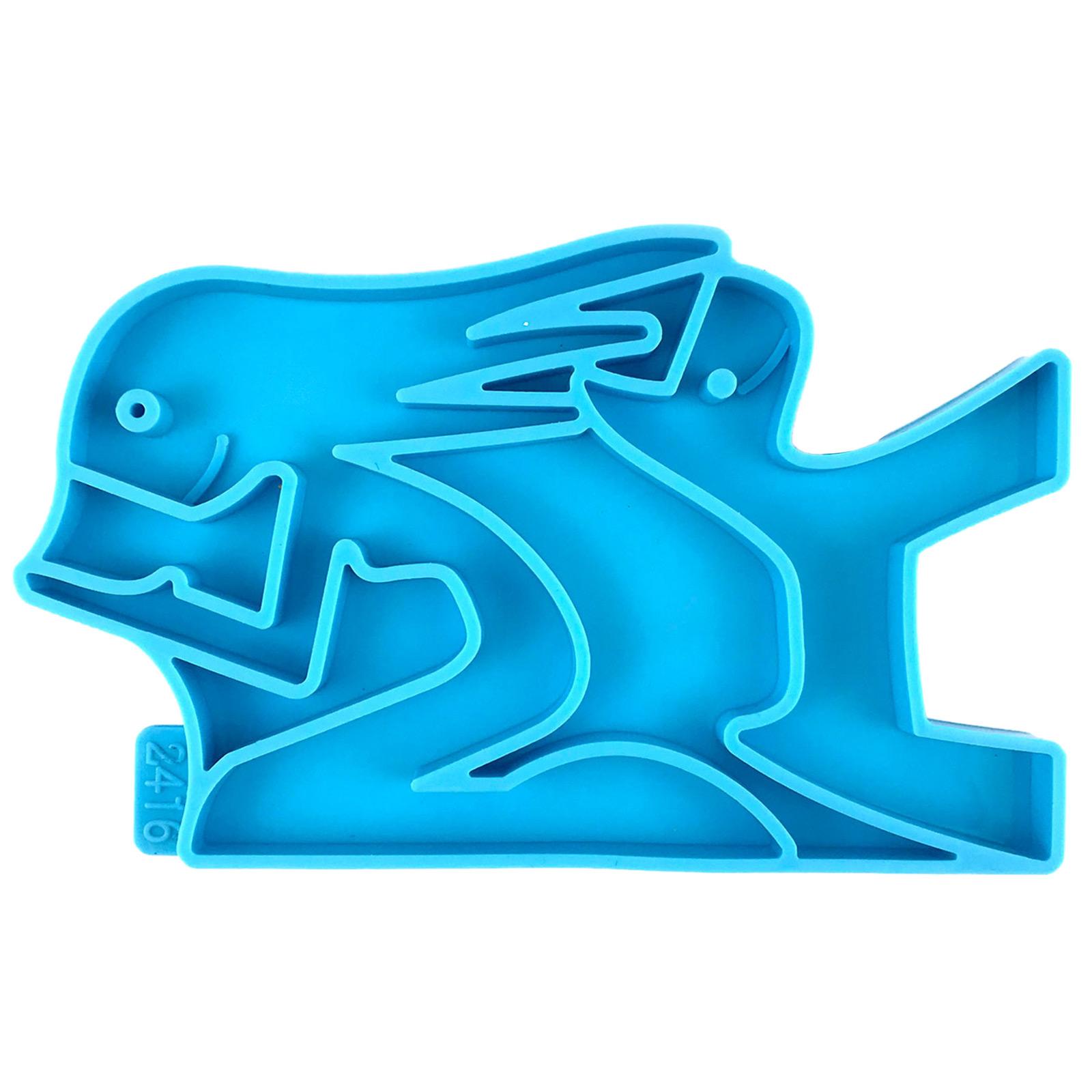 

Shiny Dog Shape Resin Silicone Mold with Hole Epoxy Casting Craft DIY Jewelry Making Mould Polymer Clay Pendant Mould синій