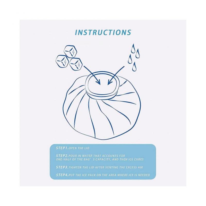 Ice Bag, 3pcs Reusable Ice Cold Pack First Aid Ice Packs Hot & Cold Ice Bags First Aid Therapy Packs Refillable Flexible Waterproof Pouch