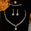Elegant Crystal Necklace & Earrings Set for Weddings and Banquets