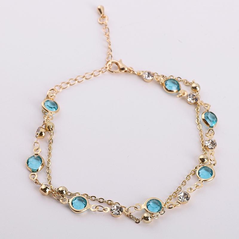 50cm/100cm Color Rhinestone Chain Color Retention Copper Chain DIY Bracelet Necklace Accessories