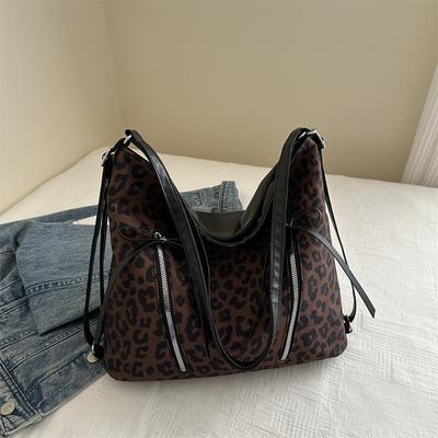 Große Achsel-Tragetasche 2025 neue Damentasche Mode Leopardenmuster Umhängetasche Damen-Schultertasche
