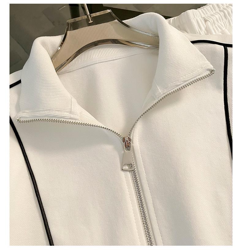 Autumn 2024 Women's High-End Fashion Sports Casual Sweater and Wide-Leg Pants Set