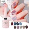 White Nail Polish with Broken Diamond Glitter and Reinforced Glue for Nail Art, Popular Flashing Color Phototherapy Glue