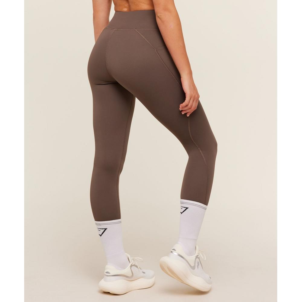 Gymshark Running Pocket Leggings Camo Brown B3c7s Nby9