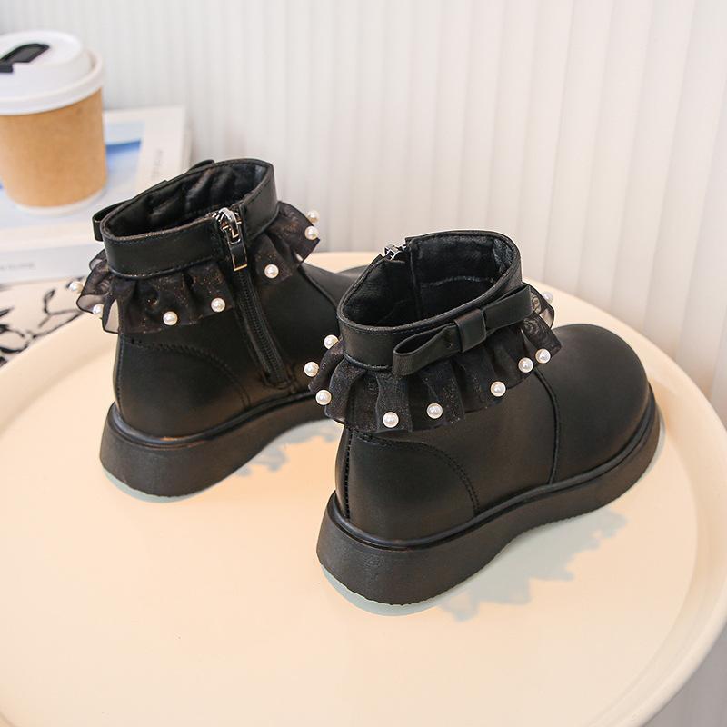 Autumn and Winter New  Single Boots Children's Soft-soled Martin Boots