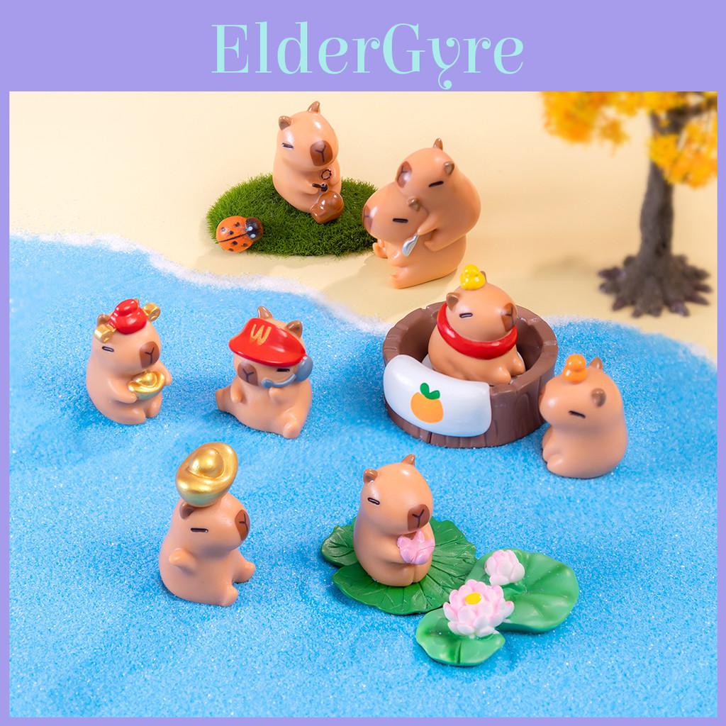 Cute Resin Capybara Figurine Blind Box Miniature Cartoon Desk Accessory