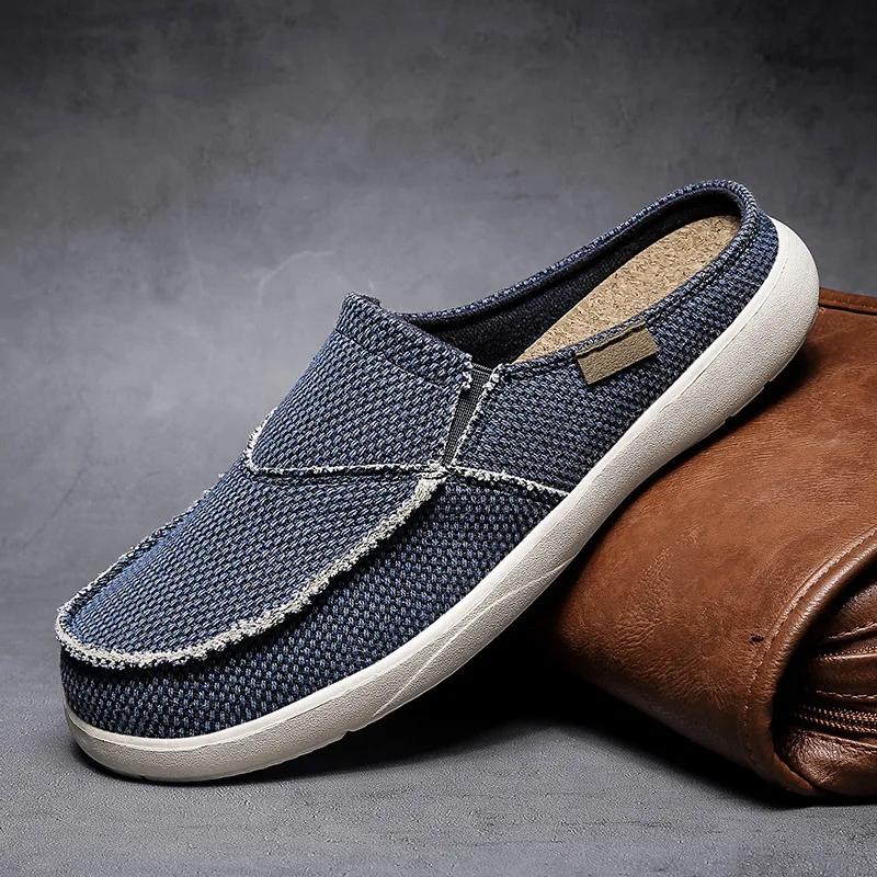 Fashion Man‘S Casual Canvas Shoes Soft Comfortable Lightweight Fashion Versatile Outdoor Walking Loafers Shoes 2025