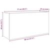vidaXL Bad-Wandschrank Weiß 80x25x40 Cm Holzwerkstoff