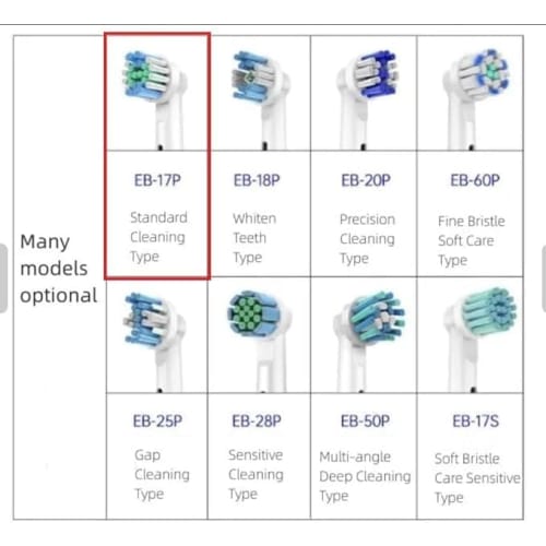 Braun Oral B Compatible Toothbrush Replacement Brush Set (4-Pack) EB17 Flexi Soft [SMART Lifestyle Store]