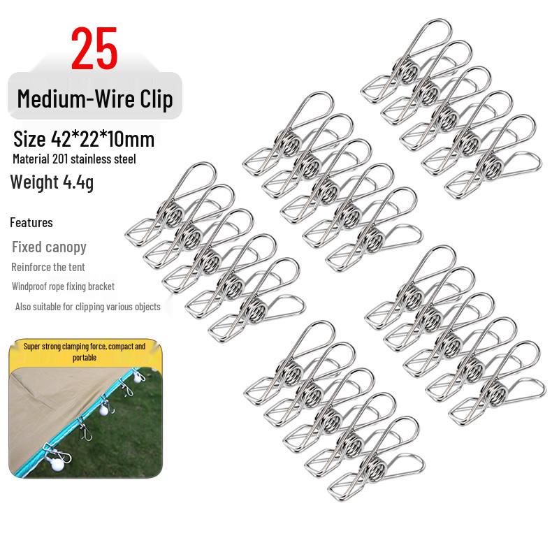 Multi-Use Tent & Awning Windproof Clips for String Lights & Camping Securement