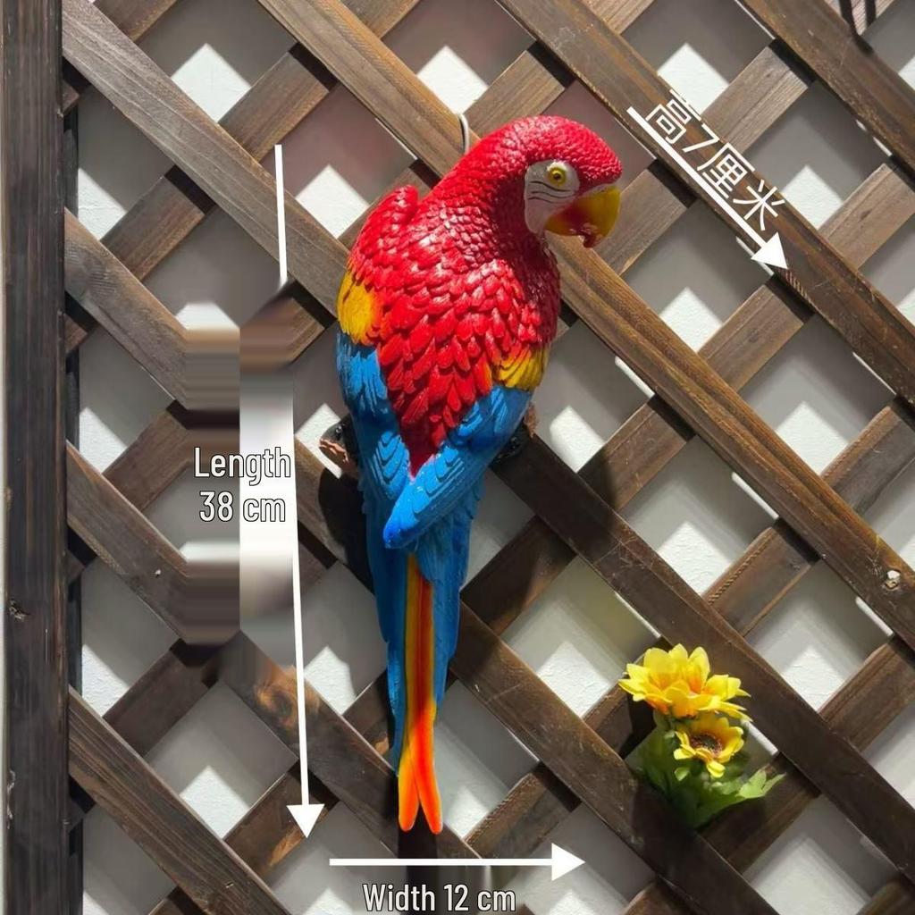 Creative Resin Macaw Cockatoo Small Bird Wall Hanging Ornament