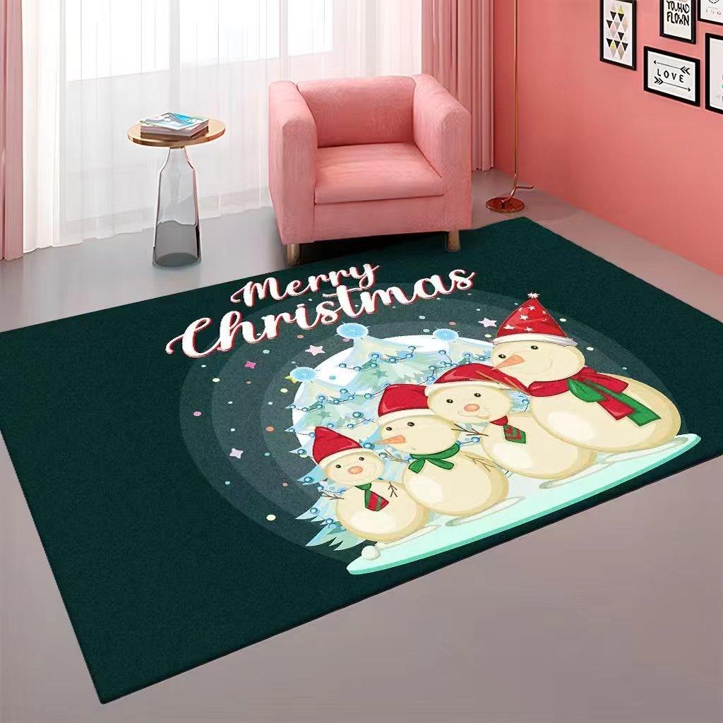 Cartoon Christmas Carpet, Living Room Easy To Clean Sofa Coffee Table Floor Mat Bedroom Full Of Bedside Blankets