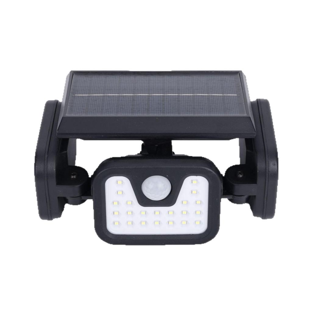 74-LED Outdoor Solar Sensor Light, Three-Head Rotatable, Waterproof for Wall, Road, Courtyard, Street Lighting
