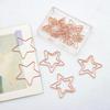Electroplated Pentagram Paper Clips - Multicolored Metal Office Stationery for File Organization