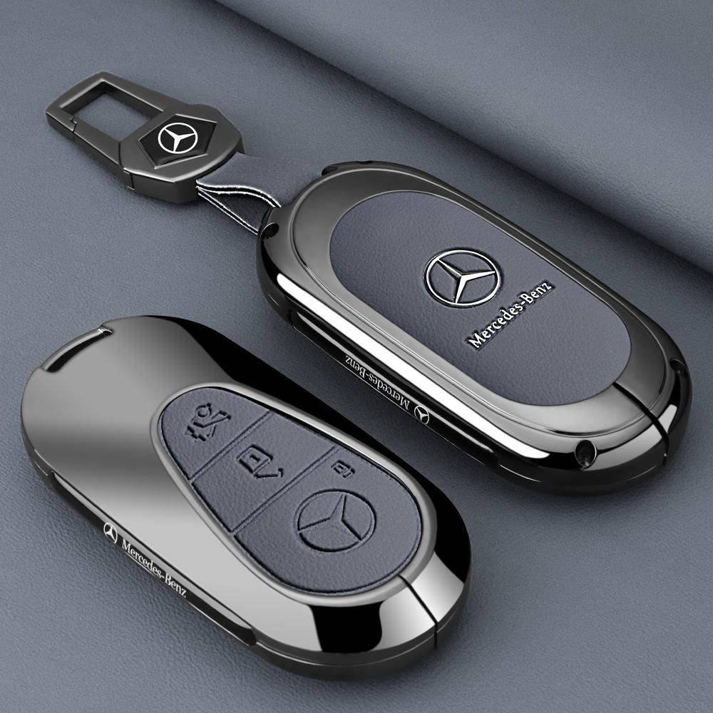 ZJH5   Leather Smart Remote Key Protector Car Key Case Cover For Mercedes Benz A C E S GLC GLE GLB W204 W205 W206 W212 W213 W221 W223