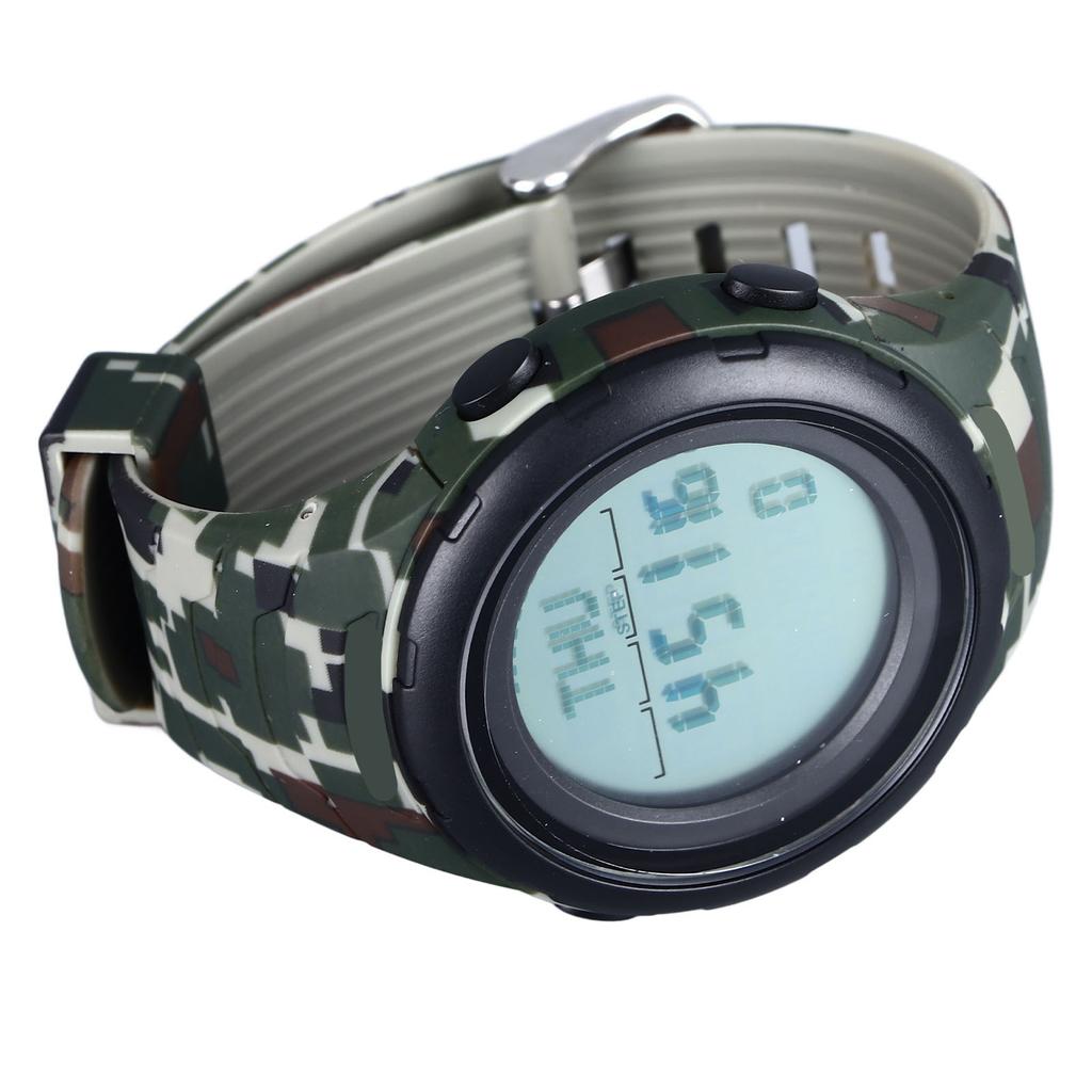 Analog Waterproof Sports Watch for Men 1 100 Second Stopwatch LED Display 12 24 Hour Format Digital Sport Watch OD