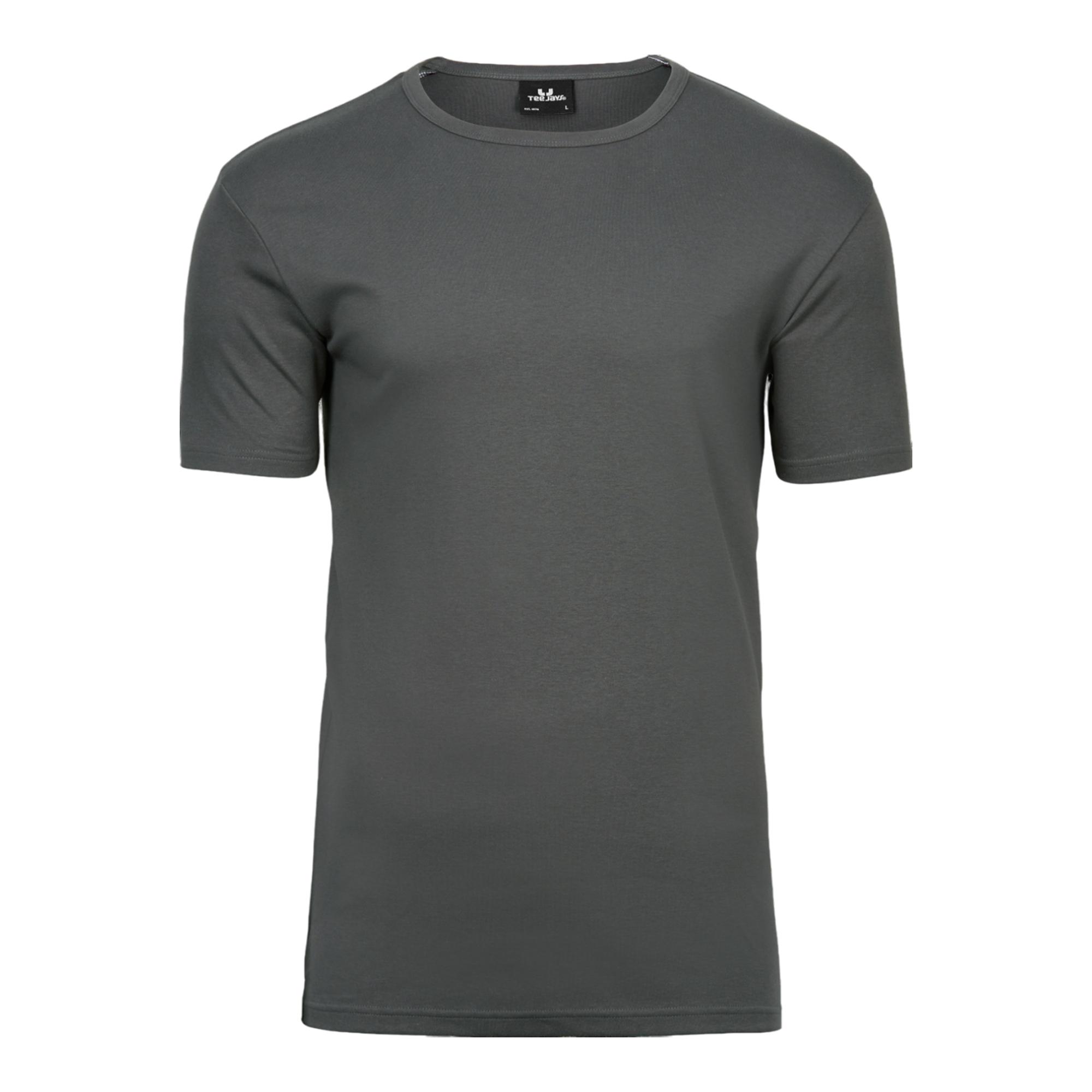 Tee Jays Heren Interlock T-shirt M grijs