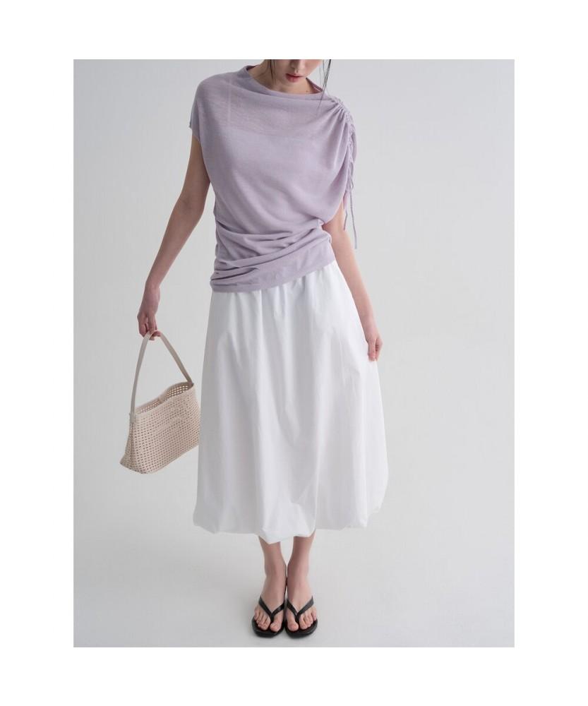 8SECONDS 60-Count Cotton Balloon Long Skirt White