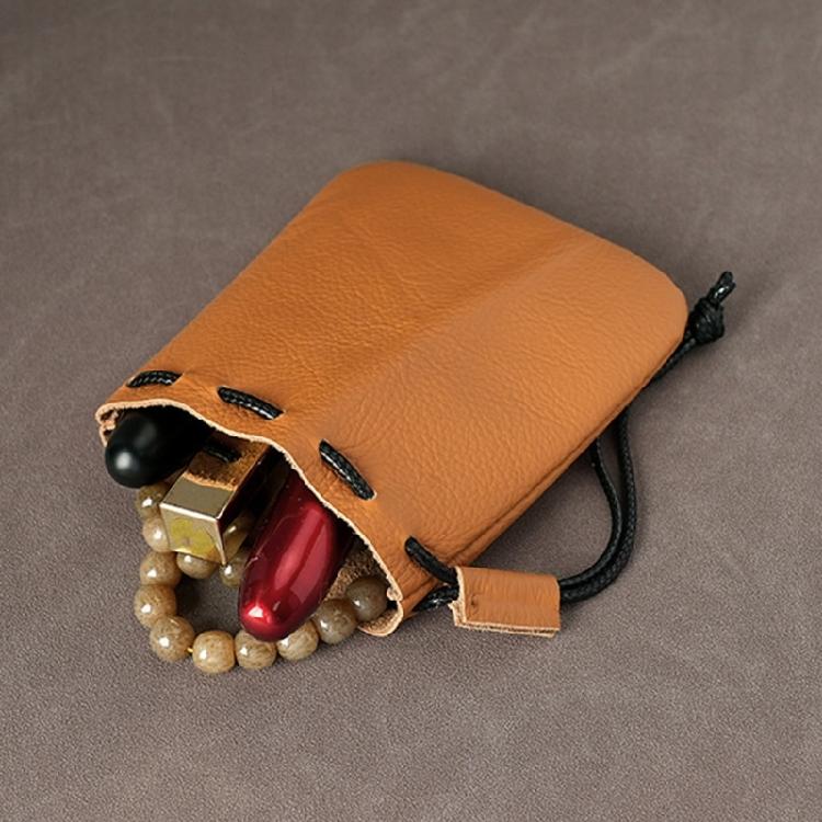 Handmade Leather Jewelry Gift Pouch Protective Travel Organizers for Bracelets Rings Packaging Solution
