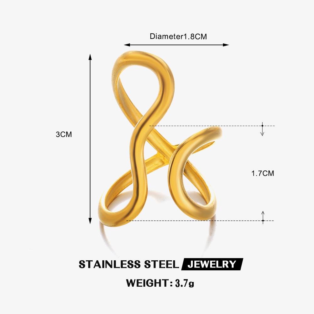 Lats Fashion Geometric Open Ring Stacked Irregular Ring For Women Party Festival Accessories