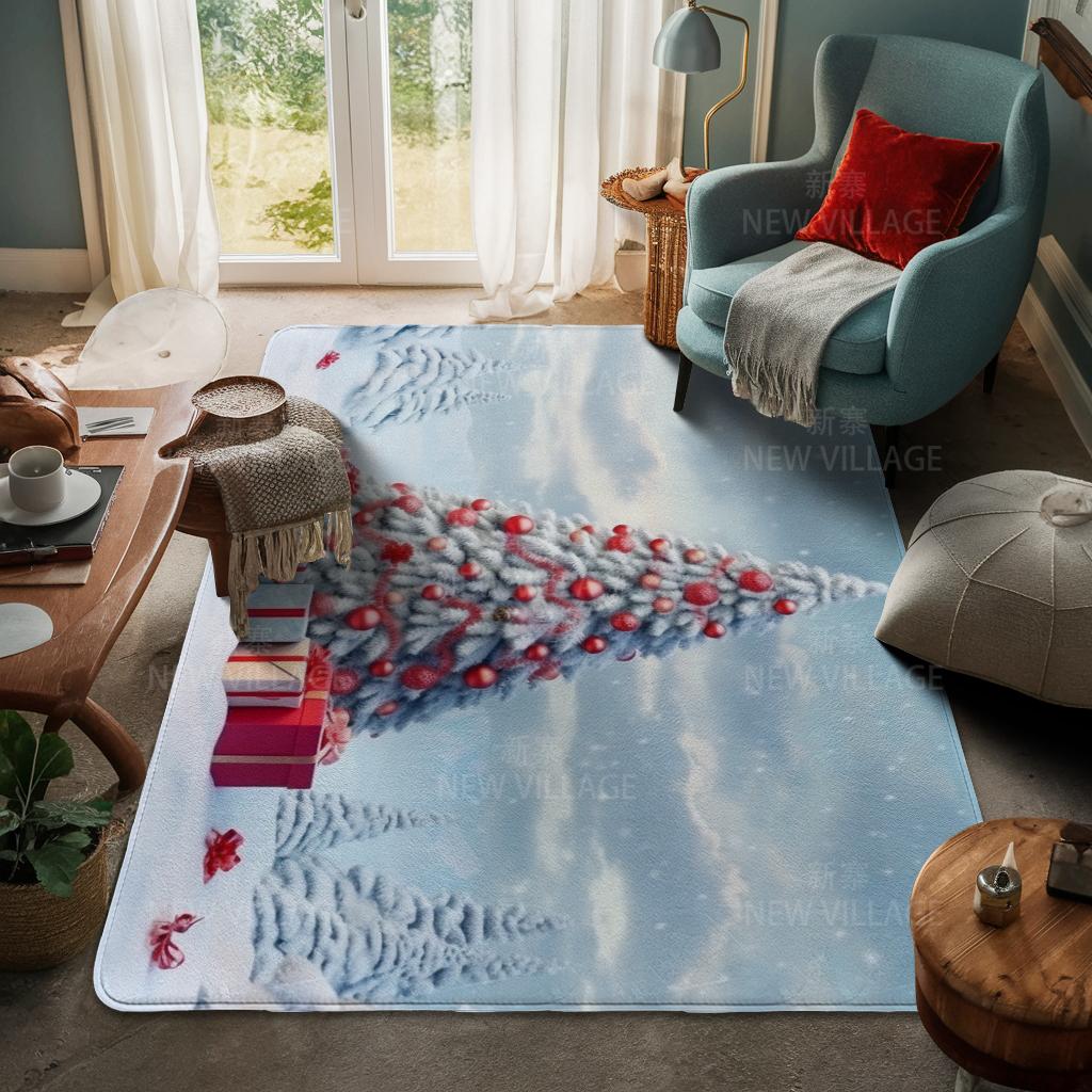 Hauseingangsteppich Fußmatte Haustür Wohnzimmer Bad Fuß Badezimmer rutschfest wasserabsorbierend Teppiche Bad Frohe Weihnachten Winter