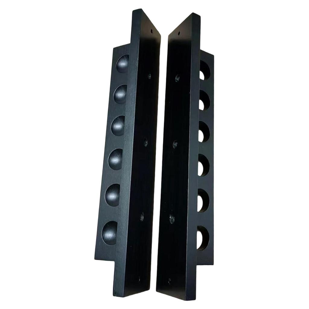 Billiard Cue Rack Compact Wood Wall Mounted Holder Organizer for Pool Bar Club Home Game Room Storage